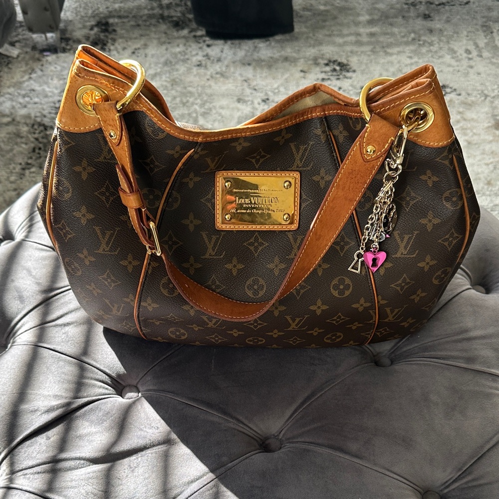 Louis Vuitton Brown and Tan Monogram Shoulder Bag